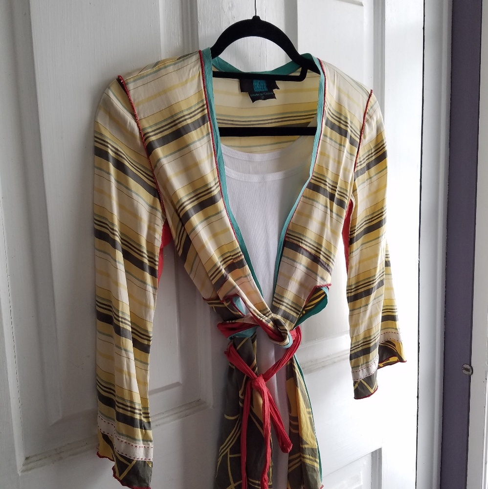 Silky Kimono Wrap Top A Common Thread
